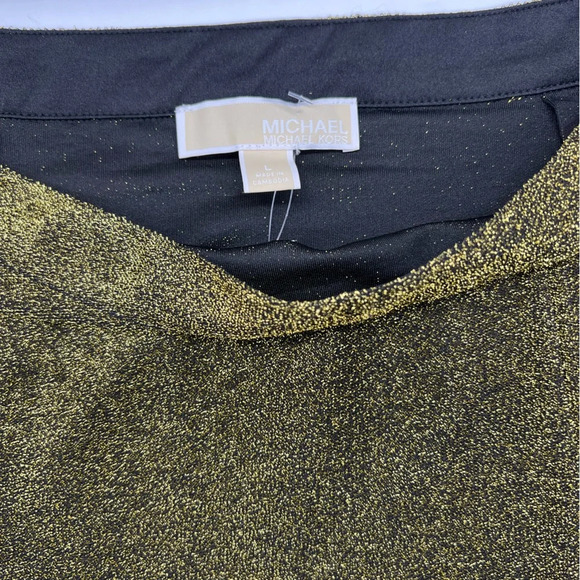 NWT Michael Kors Sparkly Gold Skirt Size Large - Picture 6 of 7